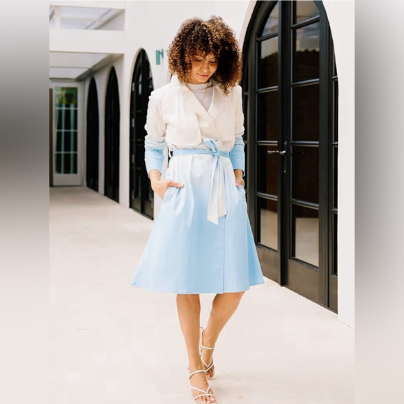 New (NWT) Amazon The Drop. Airy ombre double breast belted trench coat. Size XL - Picture 1 of 13